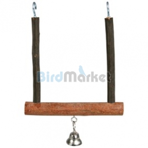 Κούνια Ξύλινη Με Κουδούνι